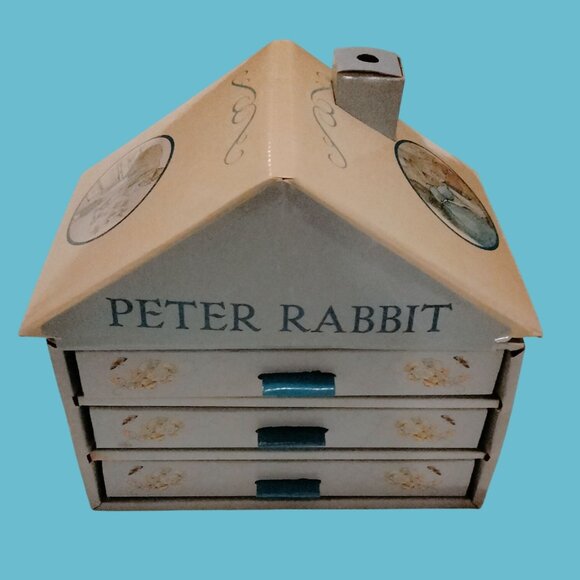 Frederick Warne Peter Rabbit Art Set Crayons Color Pencils Markers House Box - Picture 1 of 14